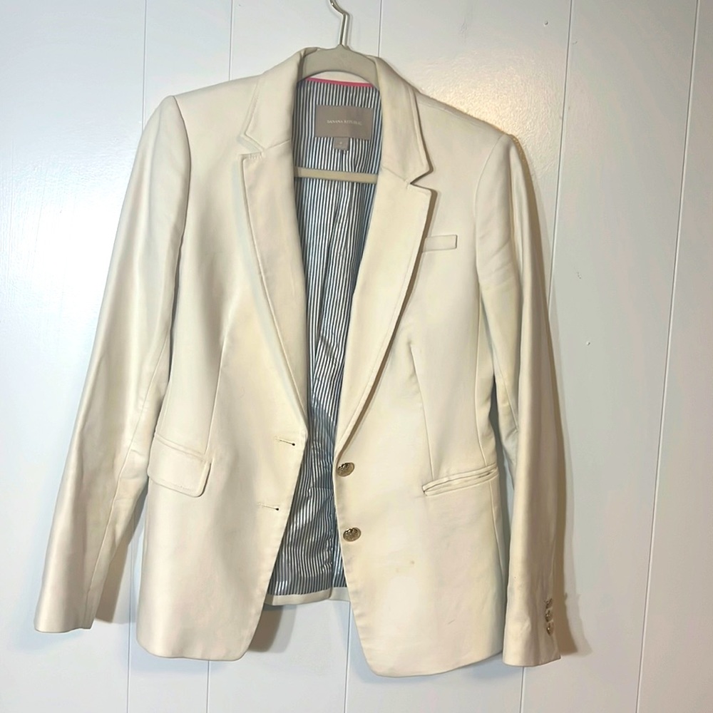 Banana republic white blazer